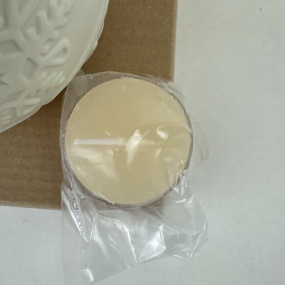 Lenox Christmas Candle holder Ornament White Christmas Joy Peace Tealight Noel - Picture 9 of 16